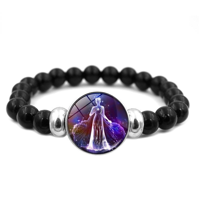 12 Zodiac Bracelet Zodiac Leather Bracelet Woven Bracelet Men Women Fashion Jewelry