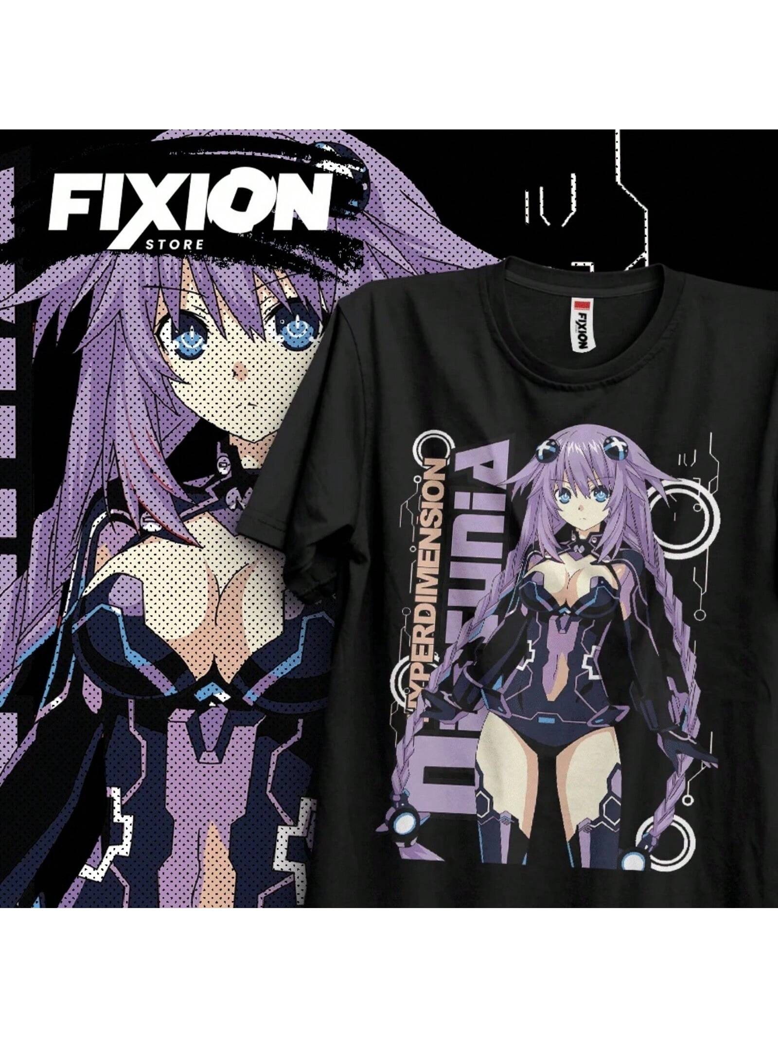 Hyperdiunisexsion Neptunia Anime T Shirt Manga Gift For Anime Lover All Size Cotton S разноцветный