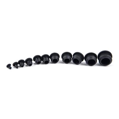 10 st silikongummi Snap-On Hålplugg 2,5-14Mm Blankande ändlock Tätningspropp