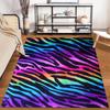 Colorful Zebra Stripes Pattern Carpet for Living Room or Bedroom Decor Suitable for use as an anti-slip for living room bedroom sofas