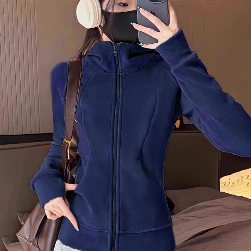 

Женская спортивная приталенная флисовая куртка-худи 2025 XL 121-135 lbs