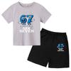 67 Funny Cartoon Number Print Kids Summer Casual 2PCS Breathable Tees+Short Pants Suits 2-13 Years Boys Girls Fashion Clothes
