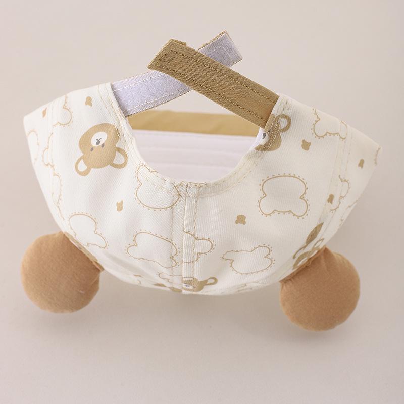 Bear Label Soft Brim Duckbill Hat for Infants & Toddlers - Spring Korean Fashion