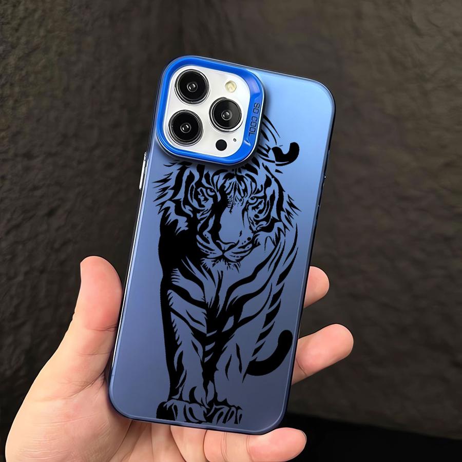 Cover Phone Case for iPhone 12 11 16e 13Pro 16Pro 16 13 15 Plus 14 Pro MAX Strong Tiger