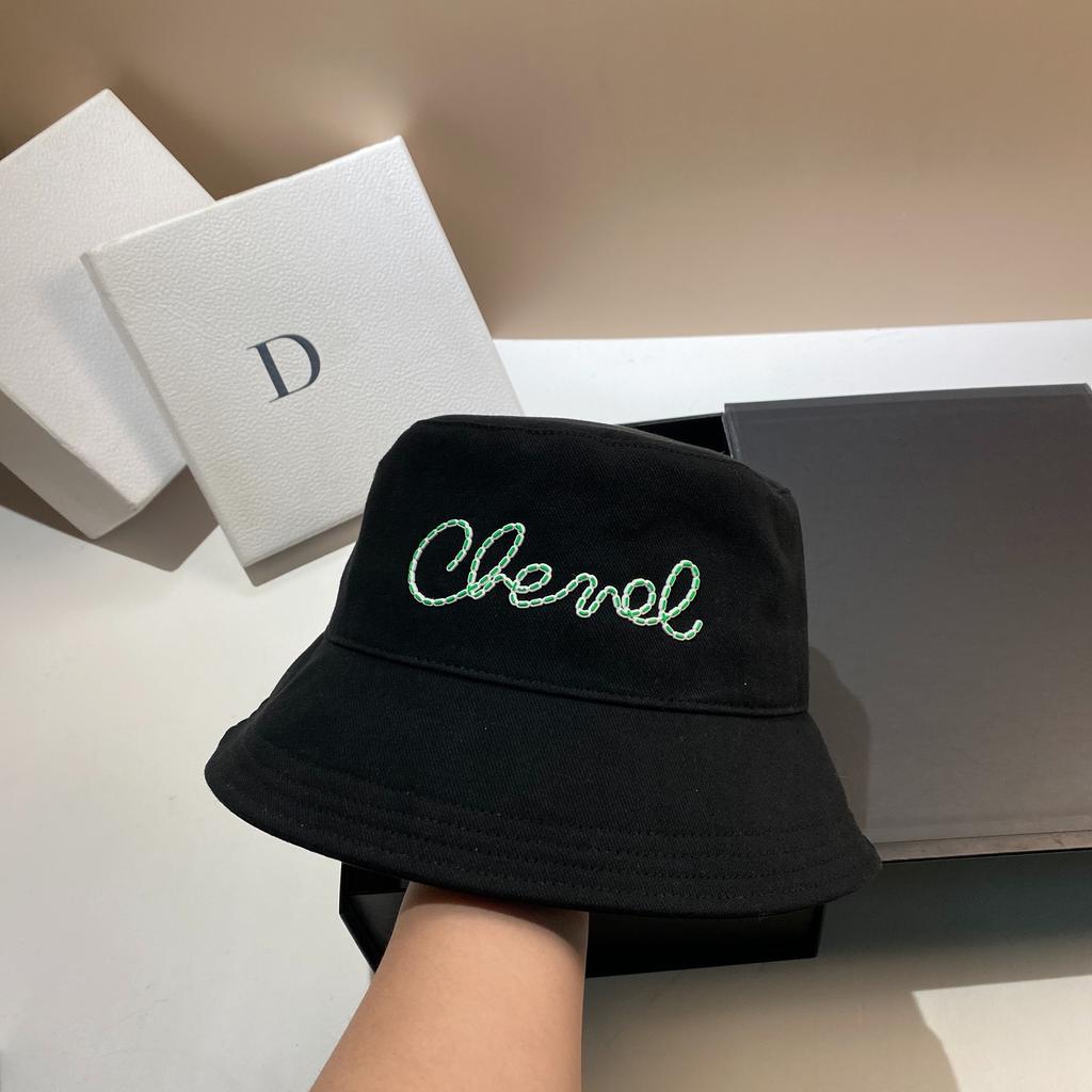 High Quality European Small Fragrant Wind Pure Cotton Bucket Hat Outdoor Leisure Sunshade Basin Hat Versatile Women'S Hat