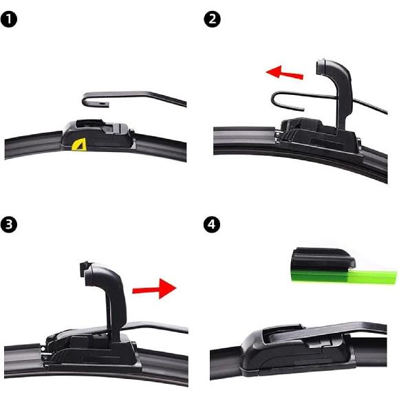 EDKAY KIA Optima K5 TF 2010-2015 2-Piece Windshield Wiper Blade Set (2 Pack, 42 Inches, U-J Hook)