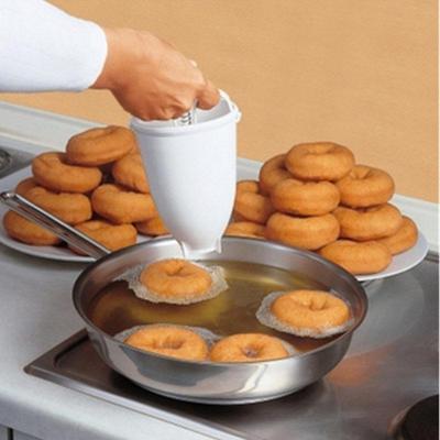 Donut Kalıp Taşınabilir Donut Yapma Makinesi Diy Pişirme Araçları Mutfak Sağım Pişirme Kalıp Manuel Waffle Dağıtıcı Donut Makinesi Kolay Hızlı
