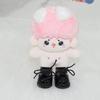 Niannyyhouse 10cm Plush Leather Shoes Cotton Doll Shoes Shoe Length Approx. 3.8cm Dress Up (Black+Brown)