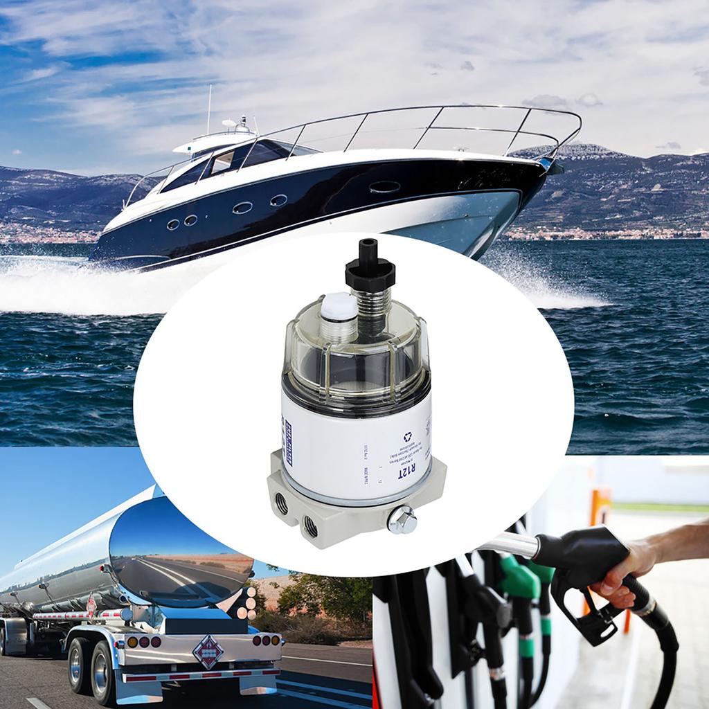 R12T Boat Marine Rotation Fuel Filter Water Separator Fits for Speedboat