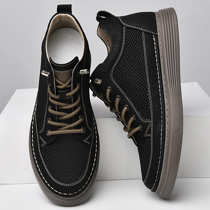 

Lace Up Outdoor Running Shoes Hollow Out Man Flats Casual Sports Shoes for Men Lightweight Mens Sneakers Breathable Skate Shoe 47 чёрный