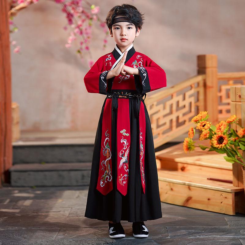 Chinese Style Ancient Tang Suit Hanfu for Boys - Traditional Performance and School Costume