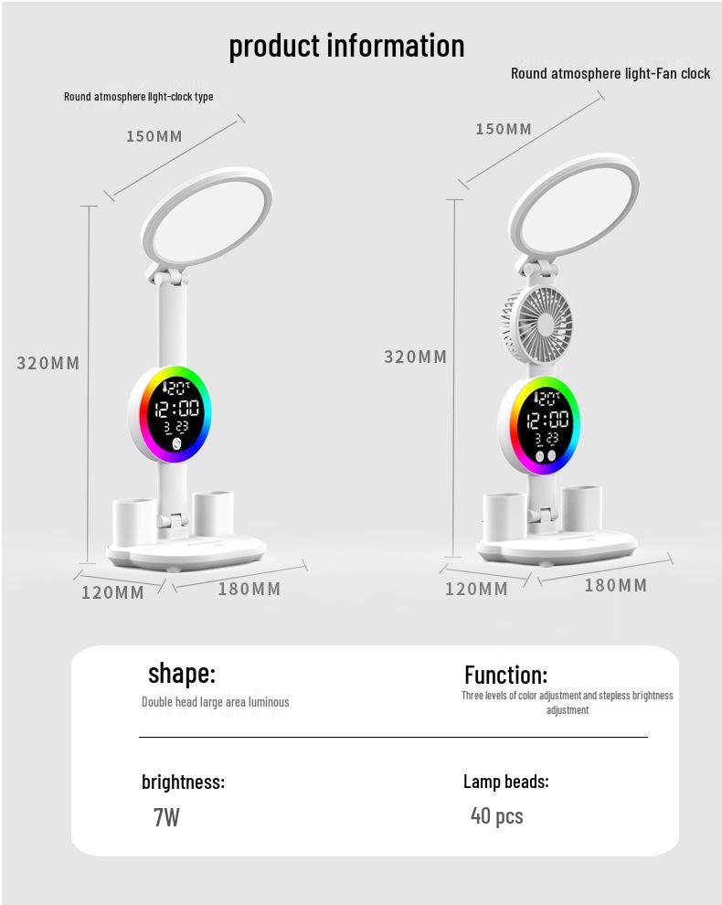 Rechargeable Dual-Use Desk Lamp with Eye Protection – Bright, Foldable, and Smart for Student Reading and Writing.
