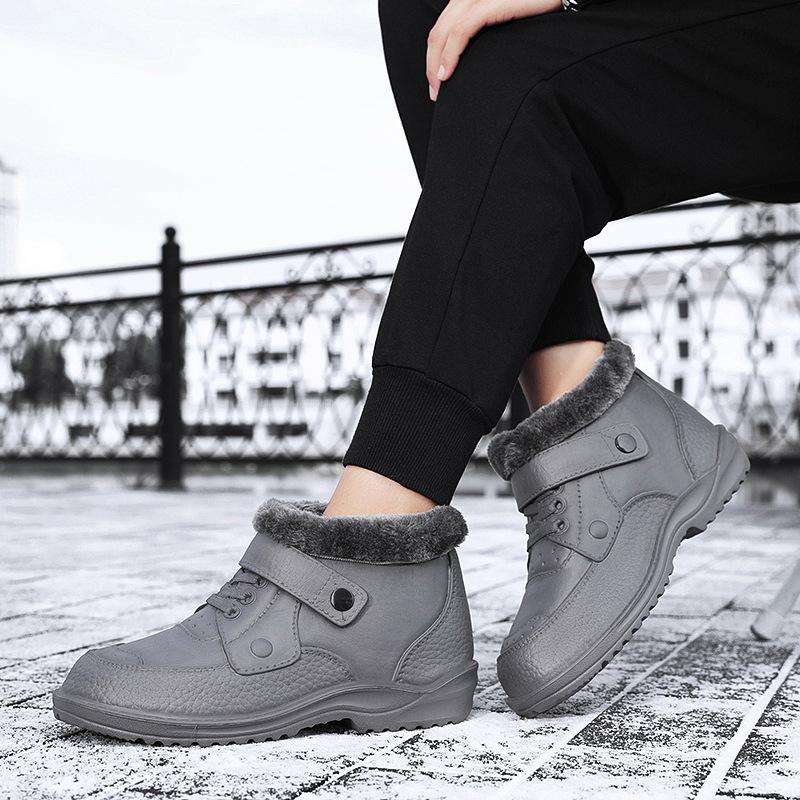 Plus Size Plush Warm Men Boots Winter Shoes Men Snow Boots Waterproof Rain Shoes Outdoor Ankle Fishing Boots Botas Hombre