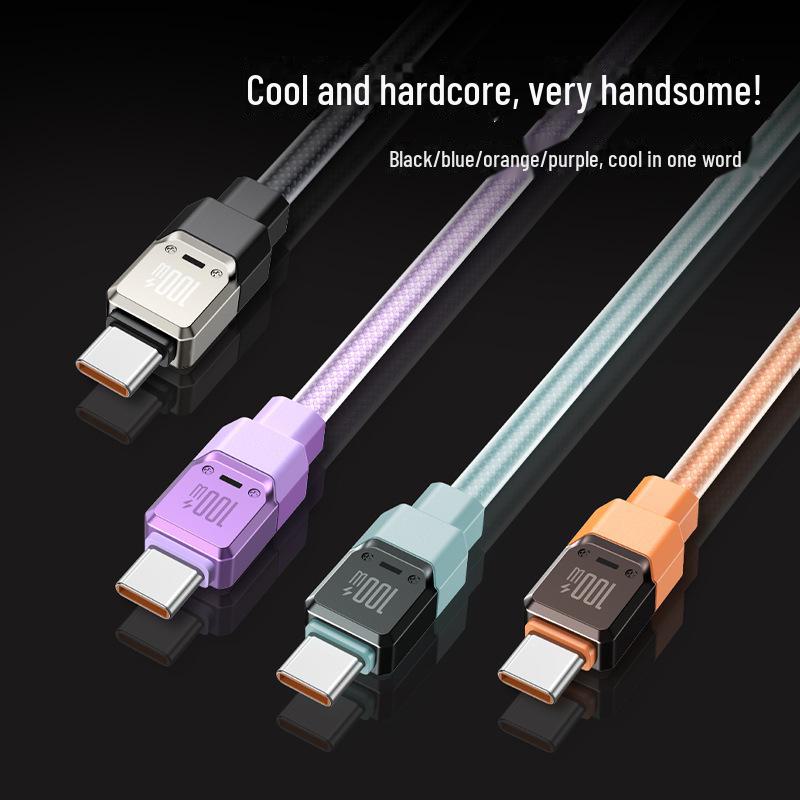 

Кабель USB Type-C для быстрой зарядки 6A для Huawei, Apple и ноутбуков с двумя портами C
