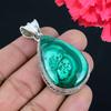 Malachite Gemstone Pendant Solid 925 Sterling Silver Pendant Jewelry Gift For Unisex