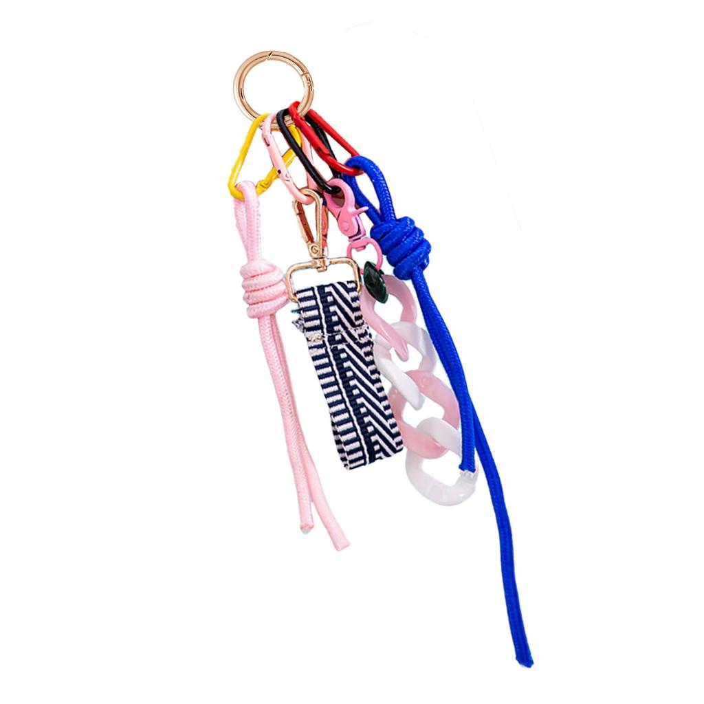 Braided Rope Phone Strap Stylish Nylon Cord Keychain for Women Elegant Bag Charm Handmade Accessory for Handbag Wallet