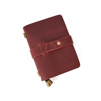 ROTERDON Mini Regular Genuine Leather Women Notebook, Handmade, Hand-stitched, Planner, Notebook, Student, Workplace, Size, Cover, Antique, Classic,
