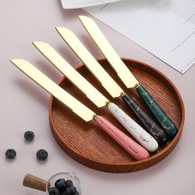 Set Coltello da Burro e Spatola con Manico in Ceramica Acciaio Inossidabile Turner da Forno per Burro Pizza Pasticceria Tagliatorta Antiaderente e Spargitore di Burro