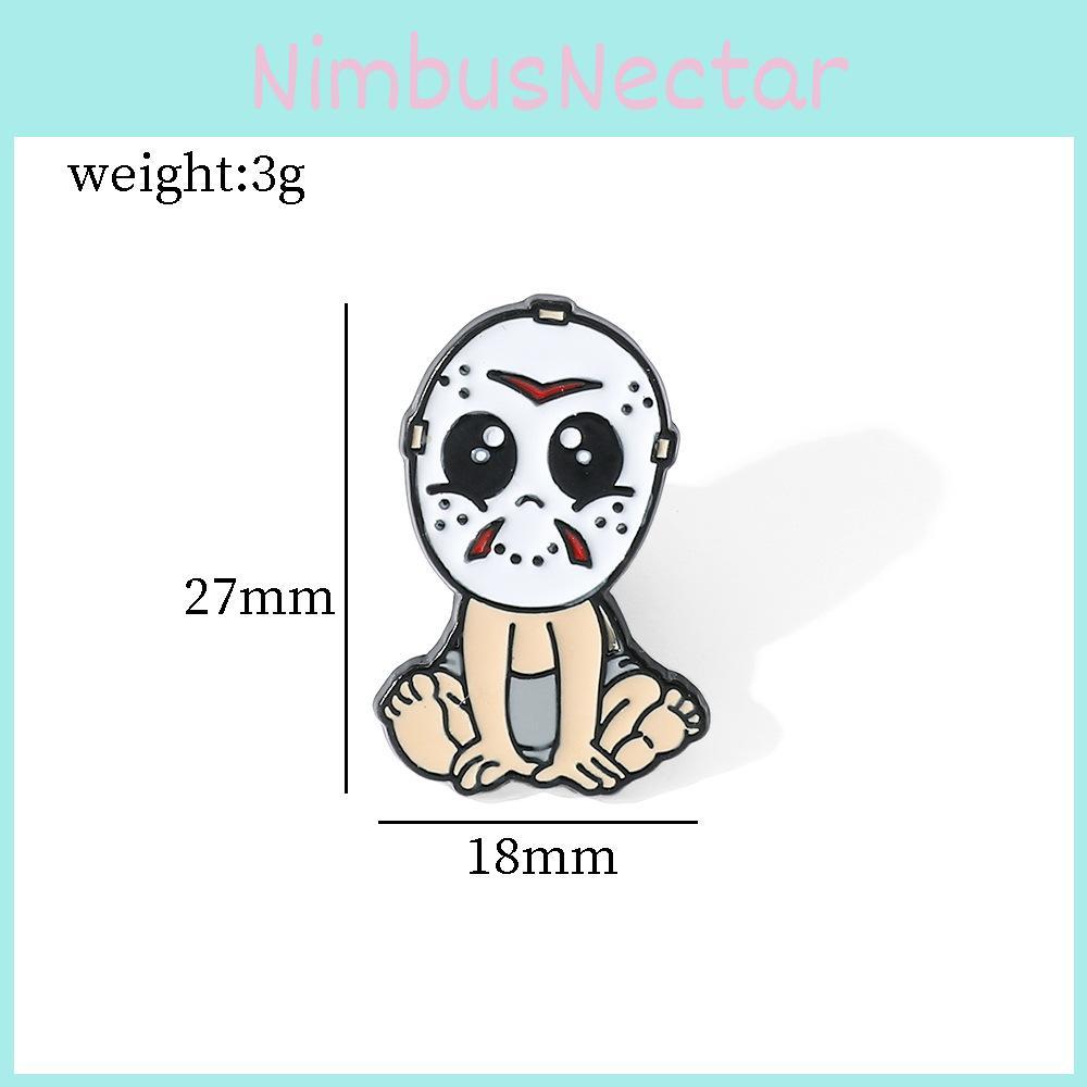 Cartoon Halloween Brooch Horror Movie Friday The 13th Jason Metal Oil Drop Badge Accessories Pin Xz3030xz3011-8