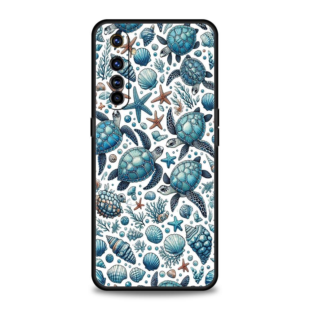 Ocean Coastal Seashell Seaweed Pattern Case For Realme C67 C63 C55 C53 C35 C25 C21 GT 3 5 6 10 11 12 13 Pro Soft TPU Phone Cover