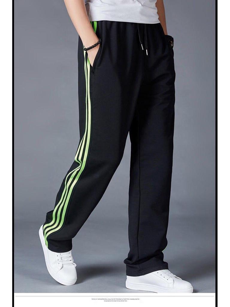 Men's Elastic Waist Straight Leg Plus Size Sports Pants