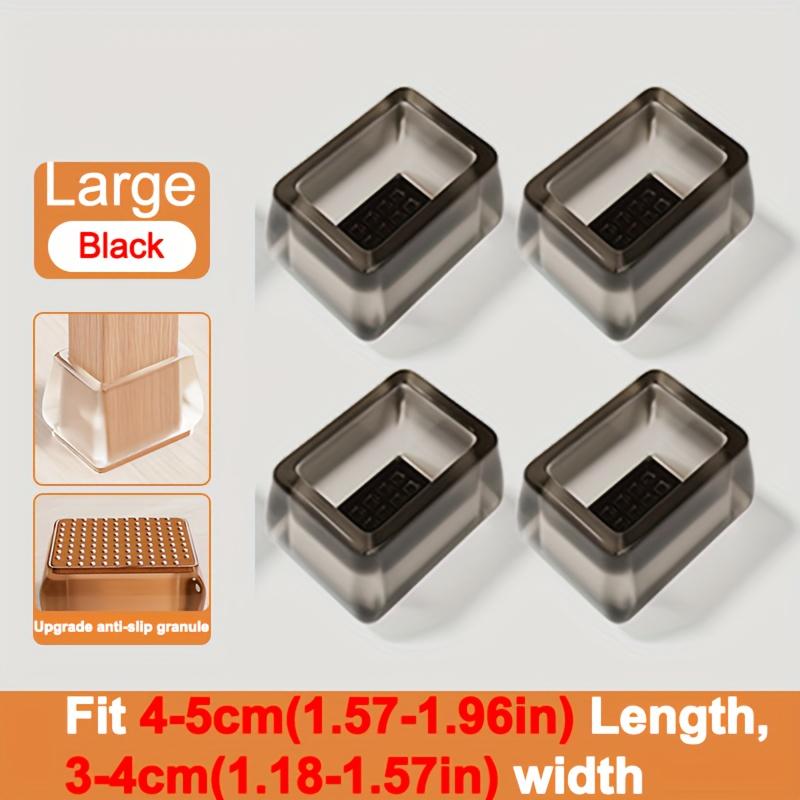 Upgrade Thick Super Wearproof Anti-Slip Granule Chair Leg Caps - Fit 0.79-1.18inch To 1.57-1.97inch Diameters and Widths - Plastic -Silent and Durable