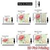 2D FLAT PRINTING 2pcs Curtains (Without Rod) Floral Peony Design Ramadan Festival Creative Curtains Semi-Sheer Curtains