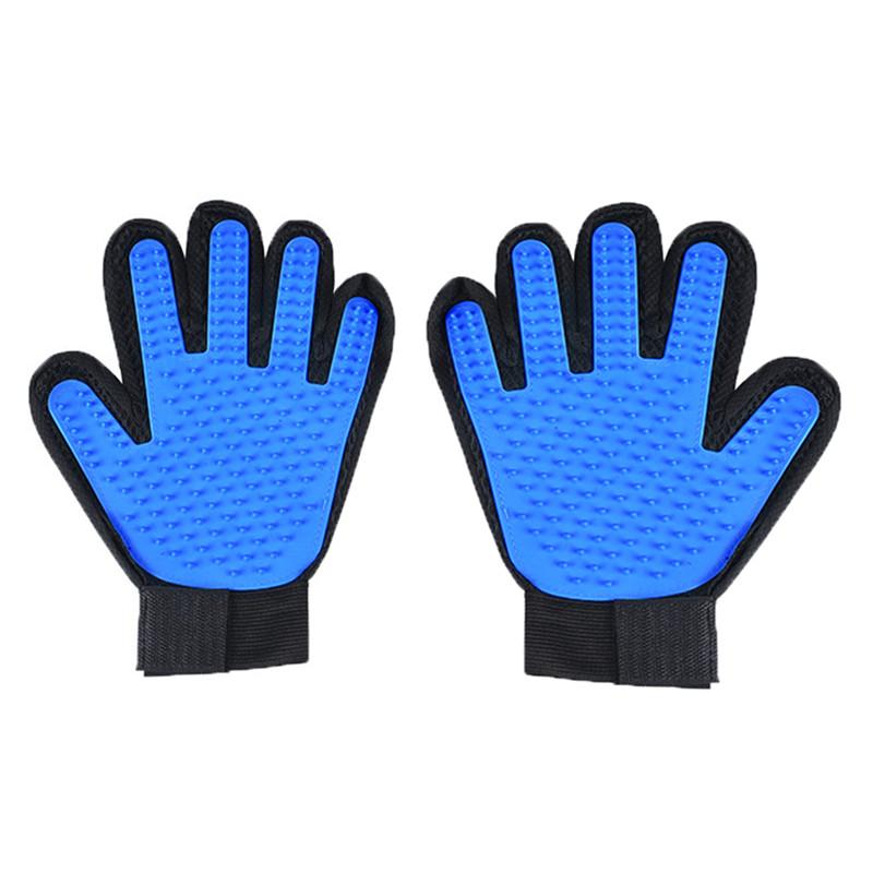 

2 шт. Перчатка для питомца Перчатка для груминга кошек Перчатка-щетка для удаления шерсти кошек Расческа для собак для кошек Ванна Удаление шерсти Животное Чистка Массажная щетка синий