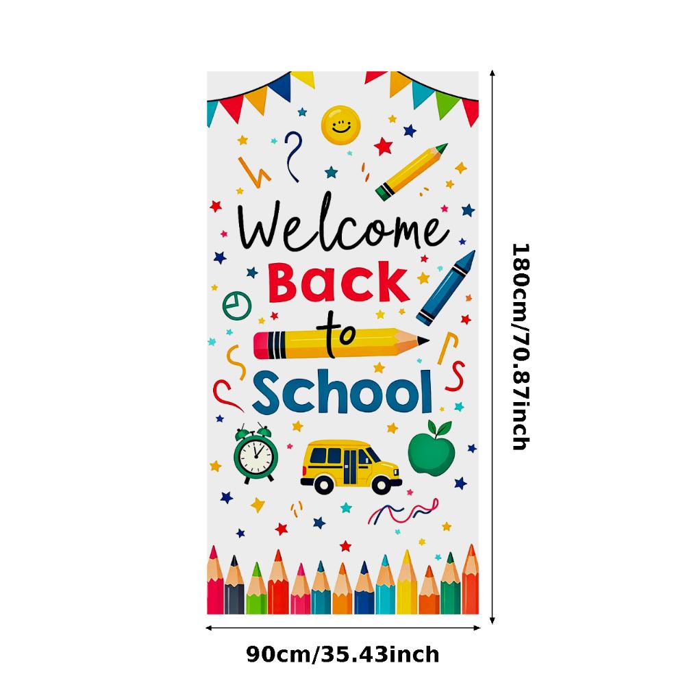 Classroom Decoration Colorful Design Welcome Back To School Banner Educational Banner Educational Theme School Bus Banner For