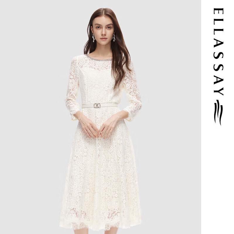 

ELLASSAY French Elegant Lace Dress EWD353Y09300 S