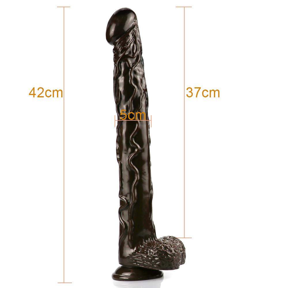 Brown 42cm Skin Sensation Realistic Dildos Soft Big Penis Powerful Suction Cup Dildo Sex Toys for Woman and Man 18+  dildo