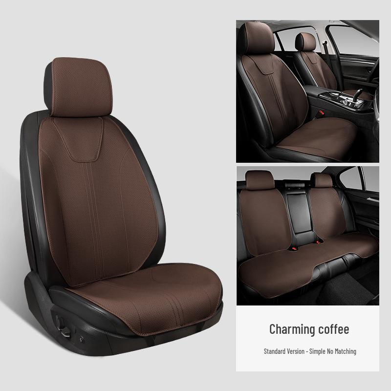 Four Seasons Suede Car Seat Cushion: Universal, Breathable, Slim Waist Design for All Seasons.