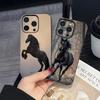 Frisianhorse Black Horse Art Phone Case Black Matte Thin Phone Case For iPhone17 16 15 14 13 ProMax