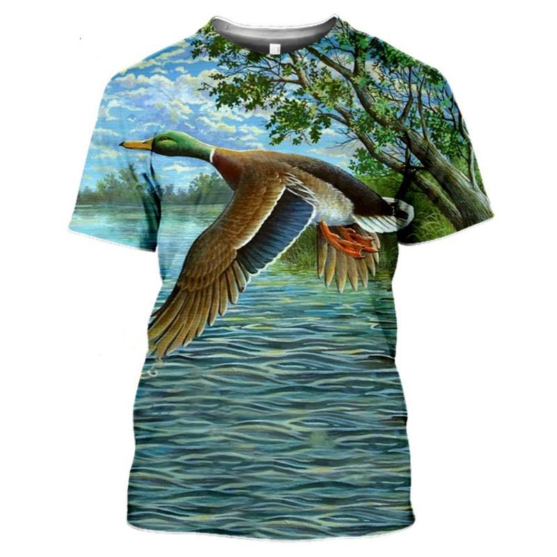 Summer Outdoors Hunting Camouflage T Shirt for Men Fashion New Casual Personality Printed Animal Pattern Round Neck Tees Tops
