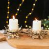 Iron Candle Holders Stand with Christmas Snowflake Star Butterfly Tree Pattern Candlestick for Home Tabletop Decoration