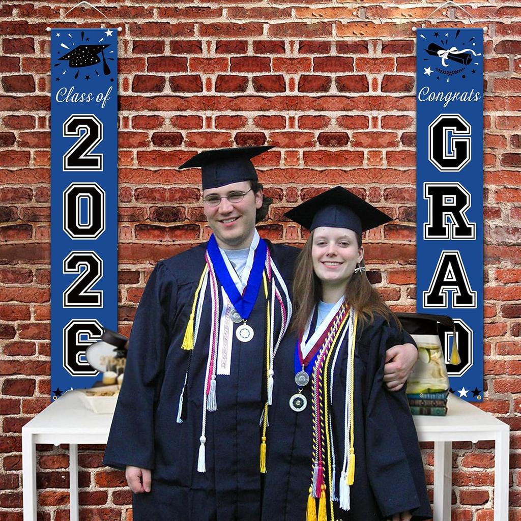 Graduation Party Supplies Weather-Resistant Graduation Banners Porch Banners Bright Graduation Decorations For Party Venue Front