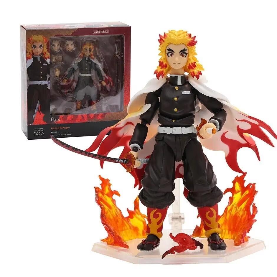 Demon Slayer Figma Tanjirou Nezuko Anime Action Figure Model Kyoujurou Ornament Toys Collection Boys Girls