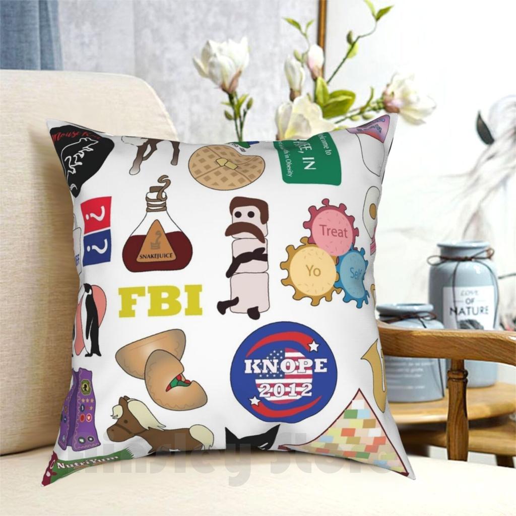 Parks And Rec Flatlay Pillow Case Printed Home Soft Throw Pillow Parks And Rec Parks And Recreation Parks Rec Chris