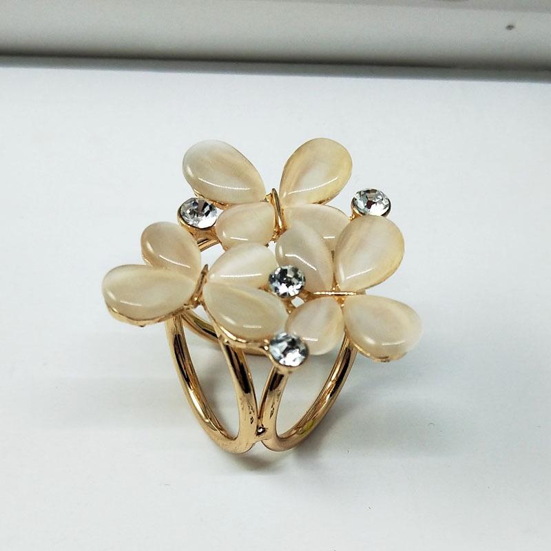 Korean Butterfly Crystal Rhinestone Silk Scarf Ring