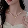 New Style Elegant Camellia Flower Natural Freshwater Pearl 14K Gold Filled Female Chain Necklace  For Women Gifts