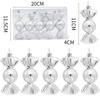 Christmas Electroplated Candy Gift Box and Ornament Set, Colorful 5-Piece Collection