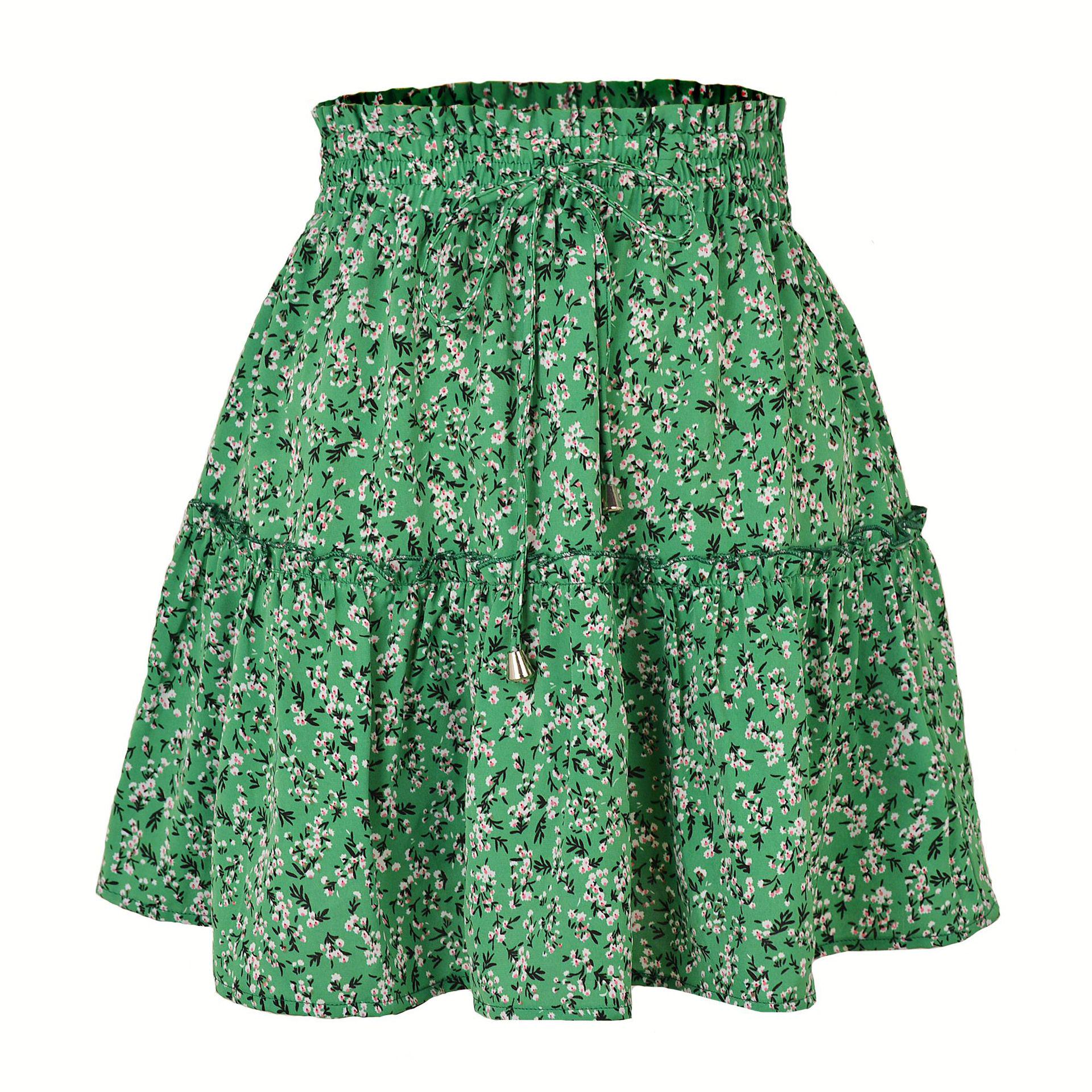 

2021 Floral High Waist Women s A-line Midi Skirt - Shein Style Small