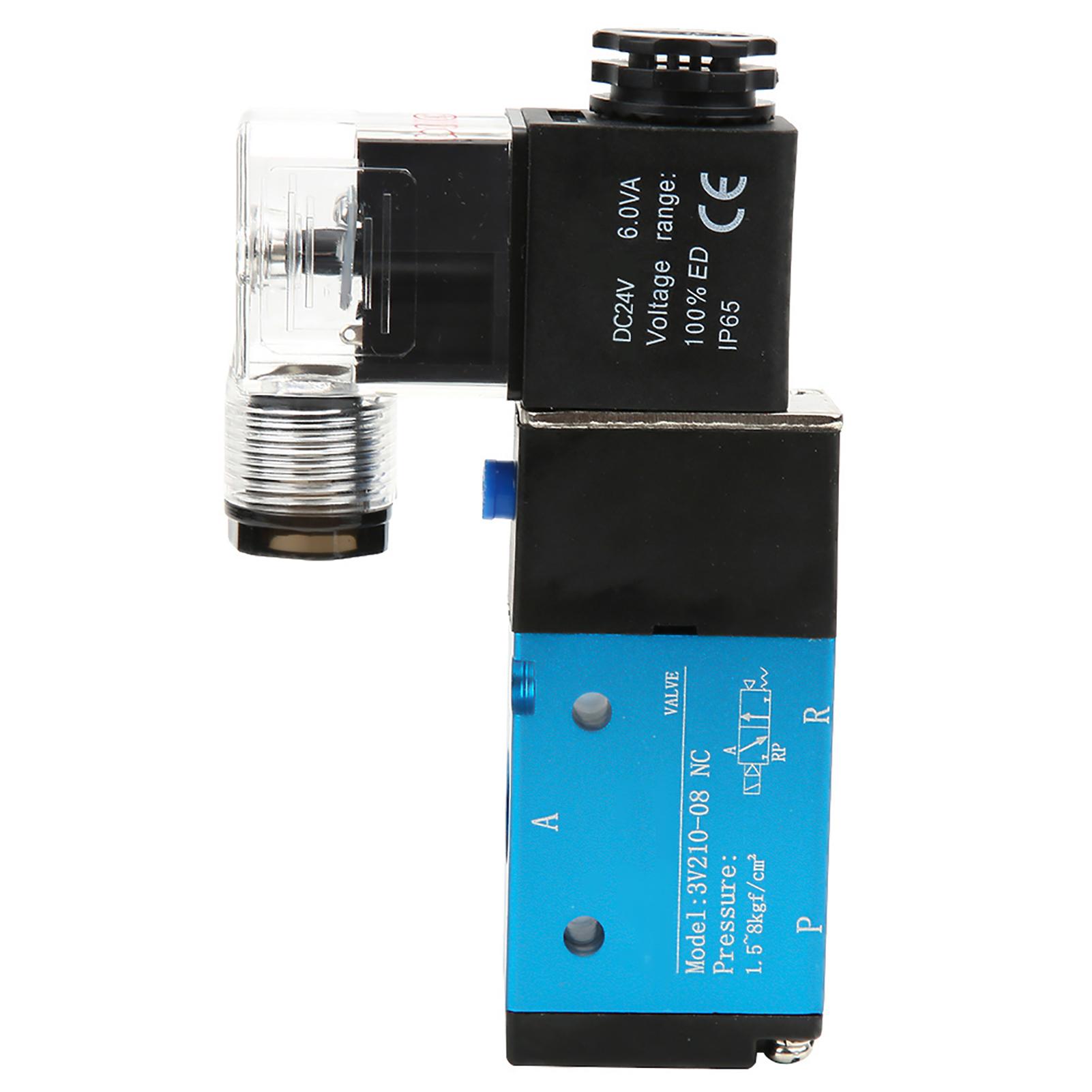 

3V210 08 2 Position 5 Way Solenoid Valve PT1 4in 1.2MPa 170Psi Solenoid Valve IP65(DC24V)