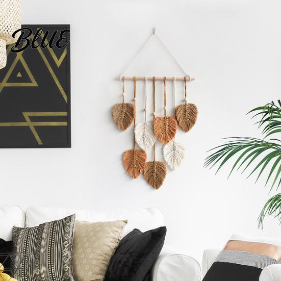Harmony Creating Wall High Quality Macrame Handmade Large Boho Art Decor Yarn Woven Tapestry Leaf