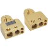 Autobatterie-Polklemmen-Set mit Digitalvoltmeter Standard 0/4/8/10 AWG-Lehre A (Gold)