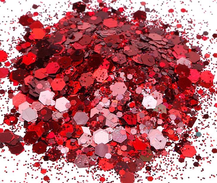 Multi-color Nail Sequins  Nail Art Flake Nail Glitter Paillette Mixed  Thin Shining 3D  Stickers Manicure Make up DIY