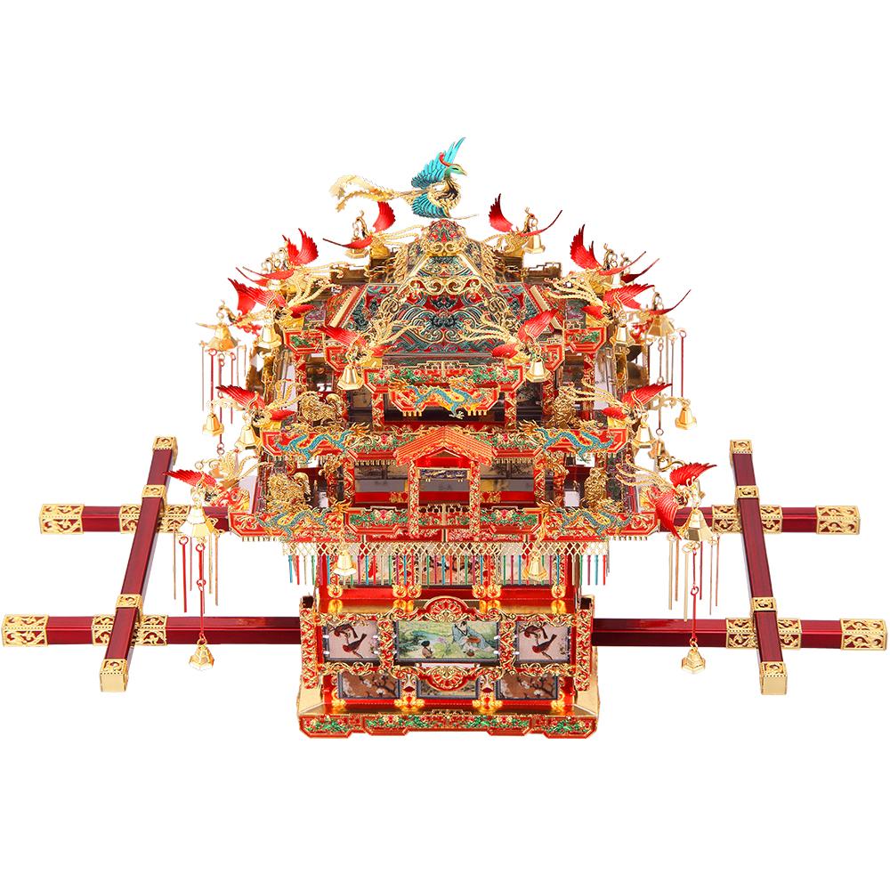 Piececool 3D Metal Puzzle -Bridal Sedan Chair Wedding Series Model Building Kits Jigsaw Toy ,Birthday Gifts for Adults