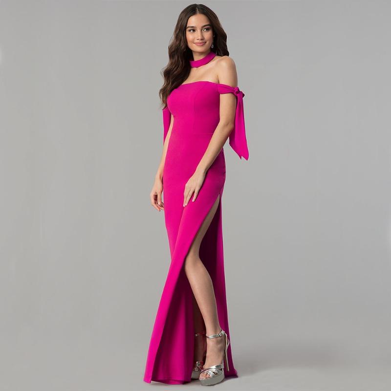 Women's Chest Wrap Strap Side Split Sleeveless Dress Hot Dress