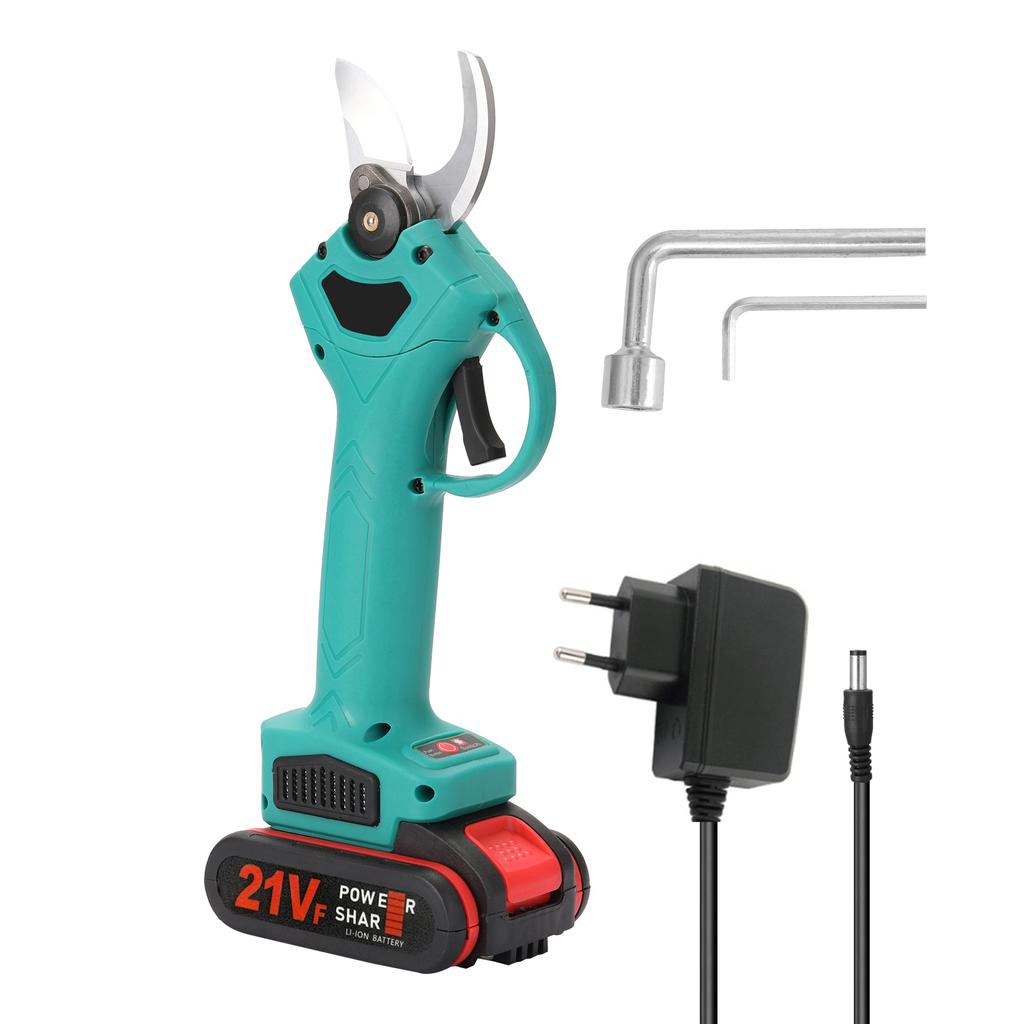 Garden Scissors Cordless Electric Pruner 88VF 21V 30mm Electric Pruner Rechargeable Battery Pruning Shears Garden Cutter