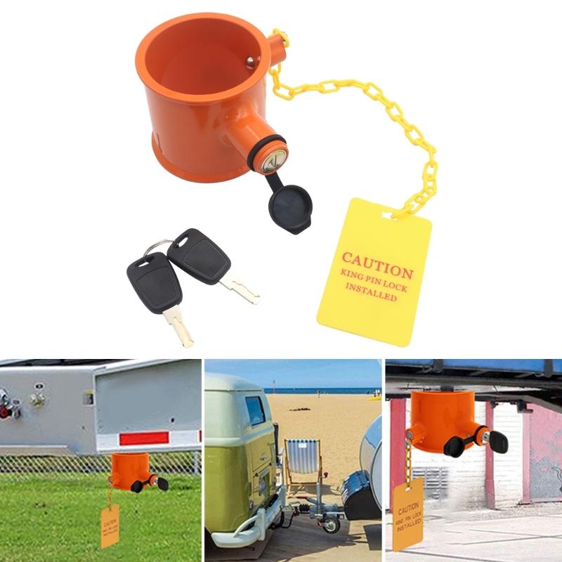 Upgraded Strong Lock Aluminum Trailer Security Solution Reliable Lock Metal Pin Lock Prevent Theft Visible Warning Lock